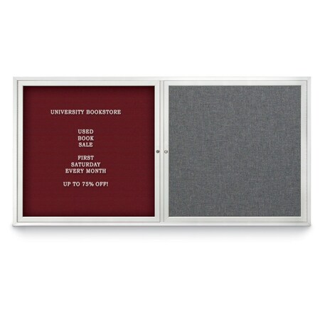 United Visual Products Corkboard, 18"x24", Cinnabar/Bronze UV429HPLUS-BRONZE-CINNABA